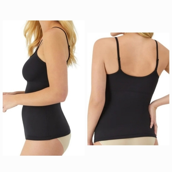 Maidenform Black Cover Your Bases SmoothTec Cami Shapewear Sz L NEW - Picture 2 of 16